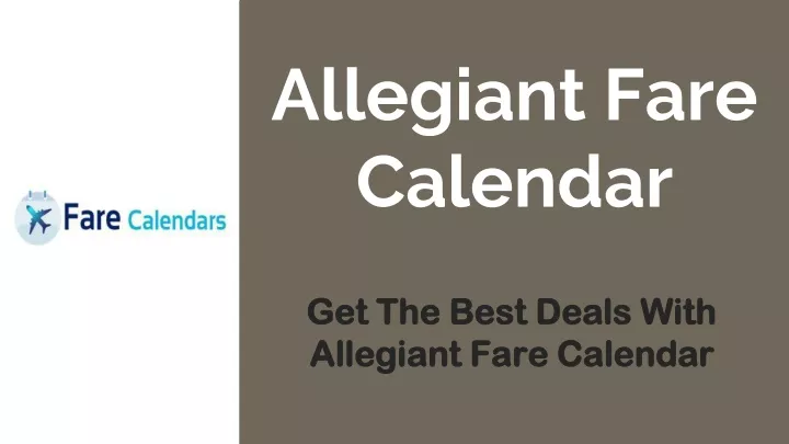 allegiant fare calendar