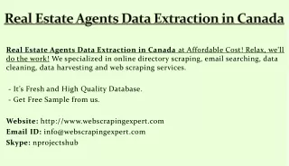 real estate agents data extraction in canada