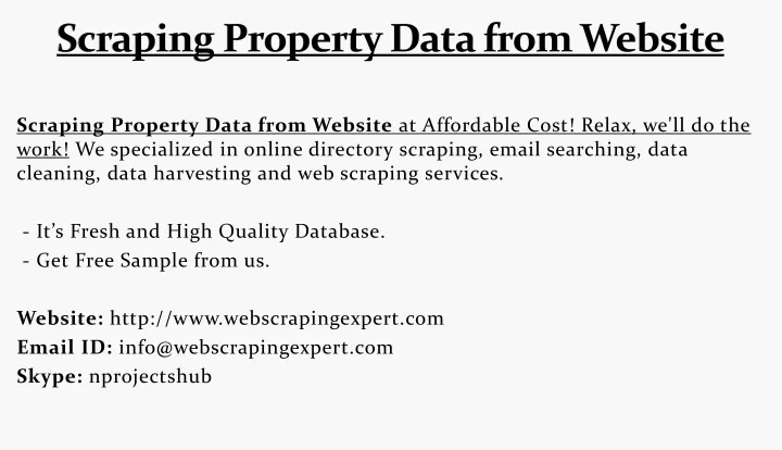 scraping property data from website