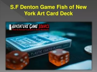 S.F Denton Game Fish of New York Art Card Deck