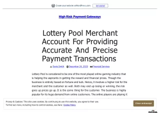 Lottery Pool Merchant Account