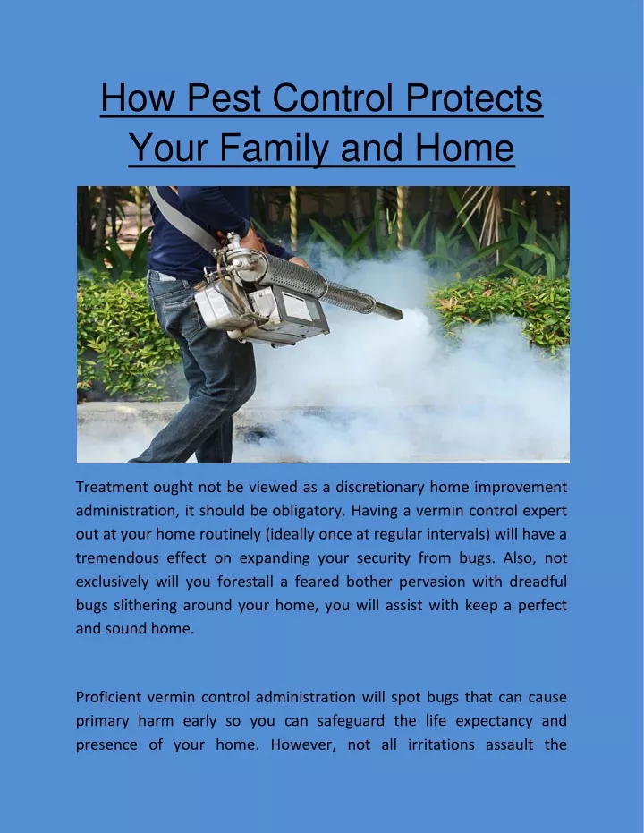how pest control protects your family and home