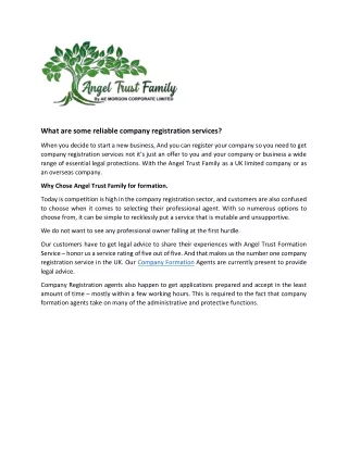 what are some reliable company registration