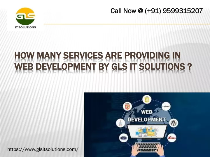 how many services are providing in web development by gls it solutions