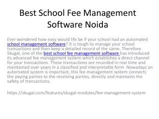 best school fee management software noida
