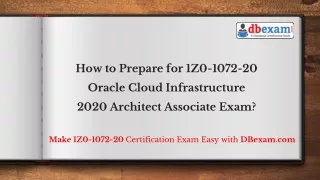 how to prepare for 1z0 1072 20