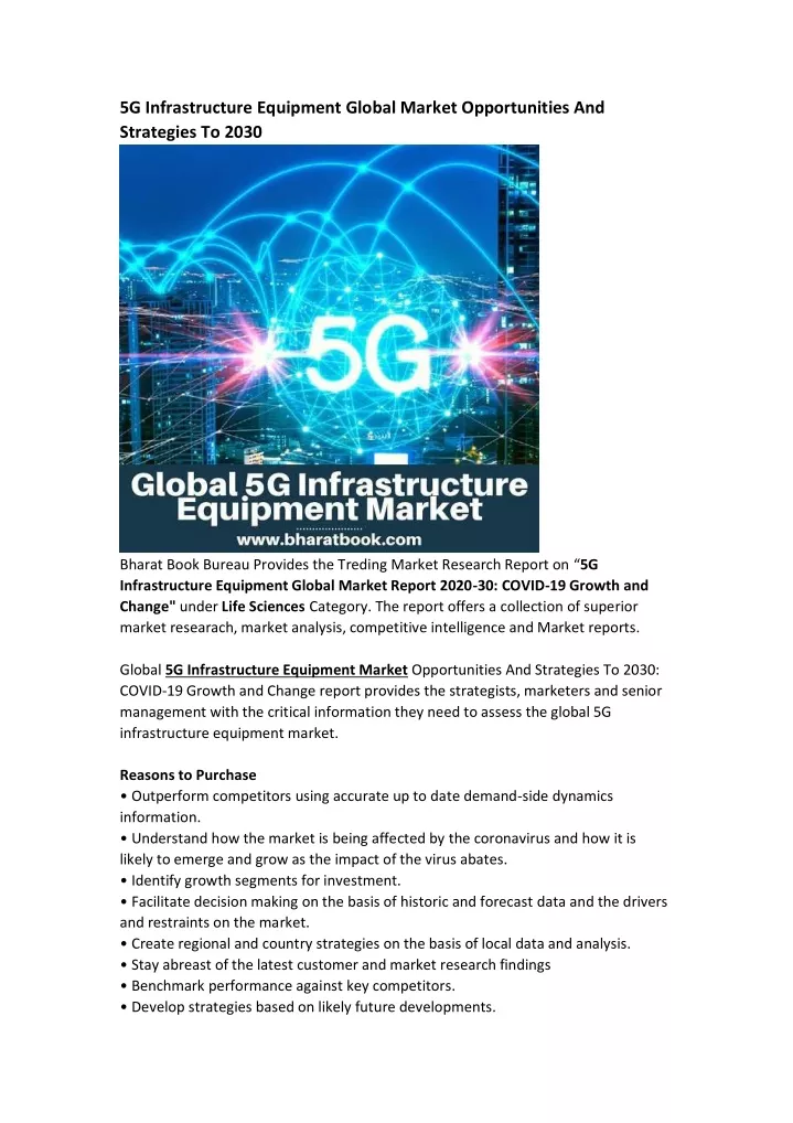 5g infrastructure equipment global market
