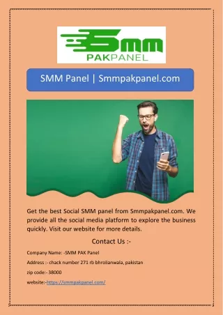 smm panel smmpakpanel com