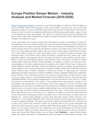 Europe Position Sensor Market – Industry Analysis and Market Forecast (2019-2026)