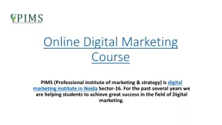 Online Digital Marketing Course