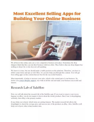 most excellent selling apps for building your