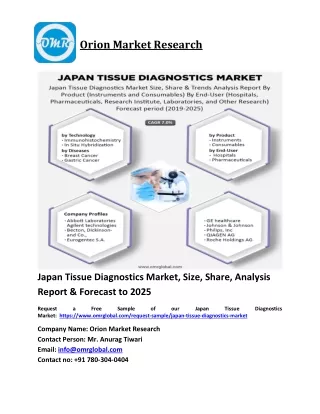 Japan Tissue Diagnostics Market Trends, Size, Competitive Analysis and Forecast 2019-2025
