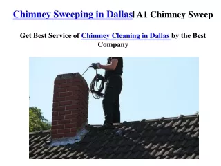 Chimney Sweeping in Dallas