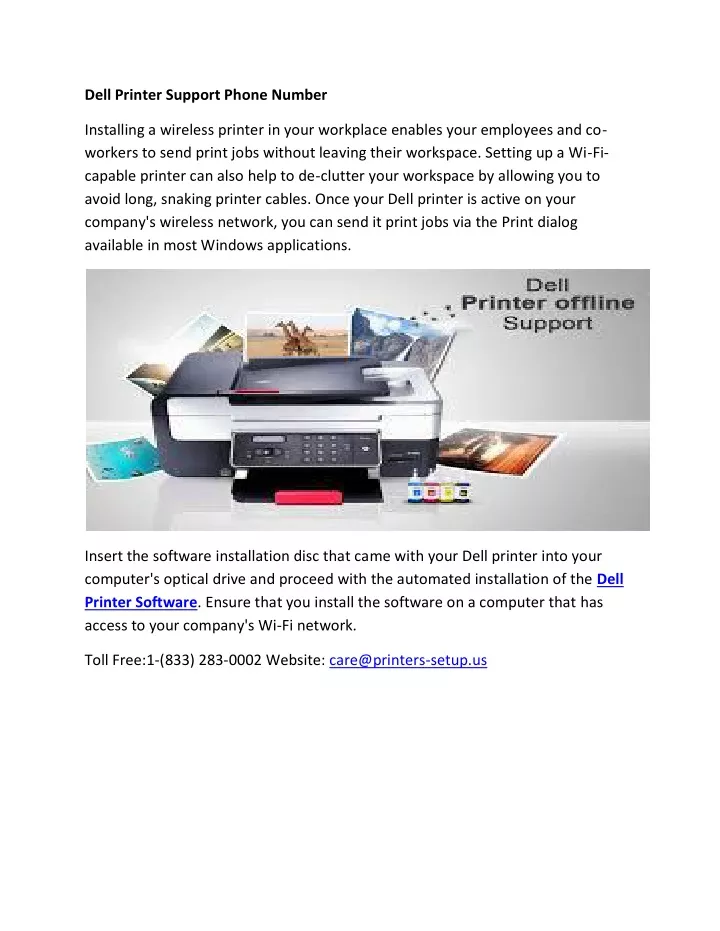 dell printer support phone number