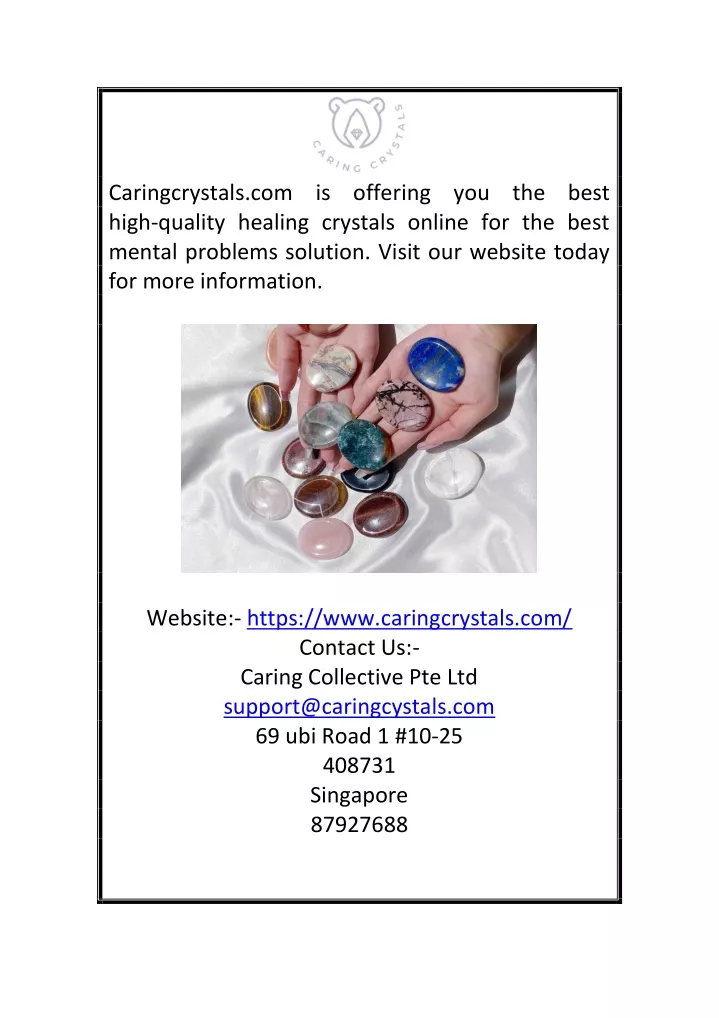 caringcrystals com is offering you the best high
