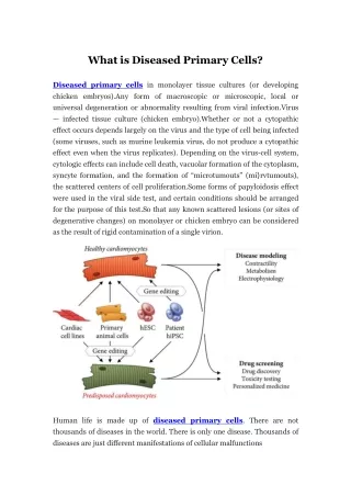 what is diseased primary cells