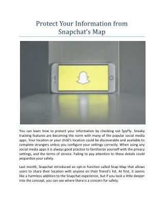 Protect Your Information from Snapchat’s Map
