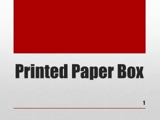printed paper box