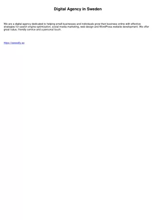 digital agency in sweden