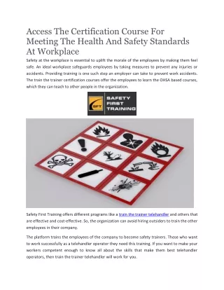 access the certification course for meeting