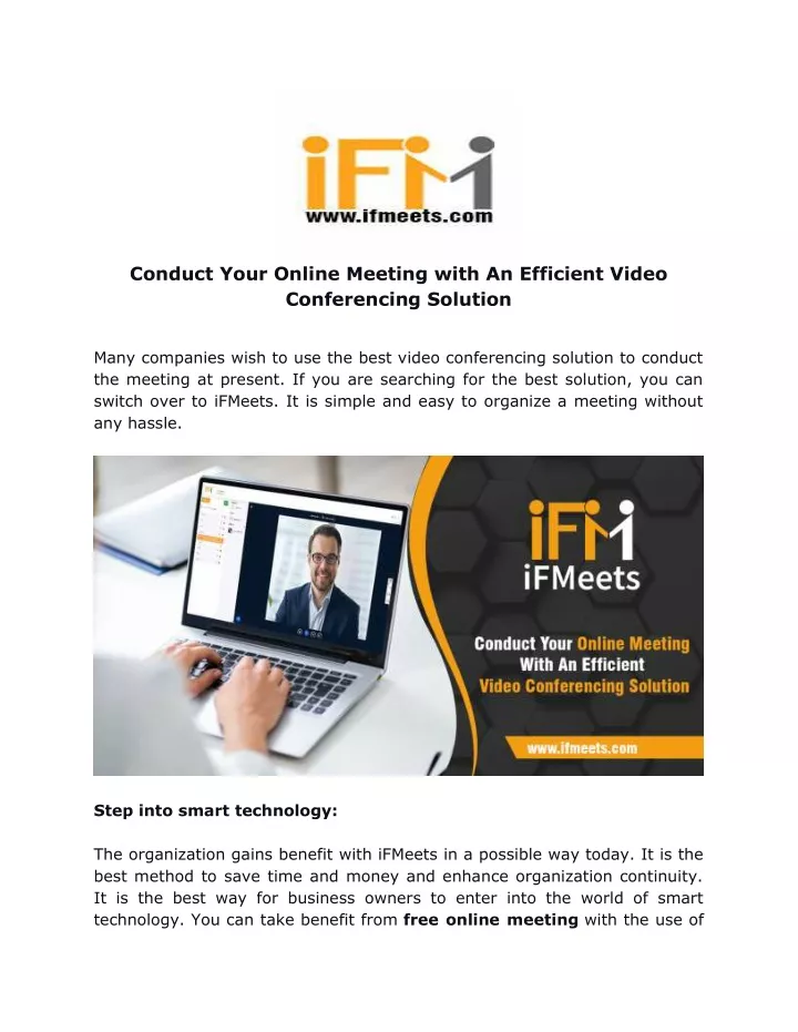 conduct your online meeting with an efficient