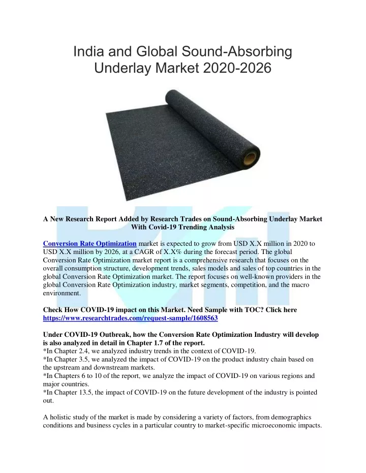 india and global sound absorbing underlay market