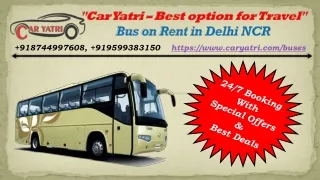 car yatri best option for travel bus on rent in delhi ncr