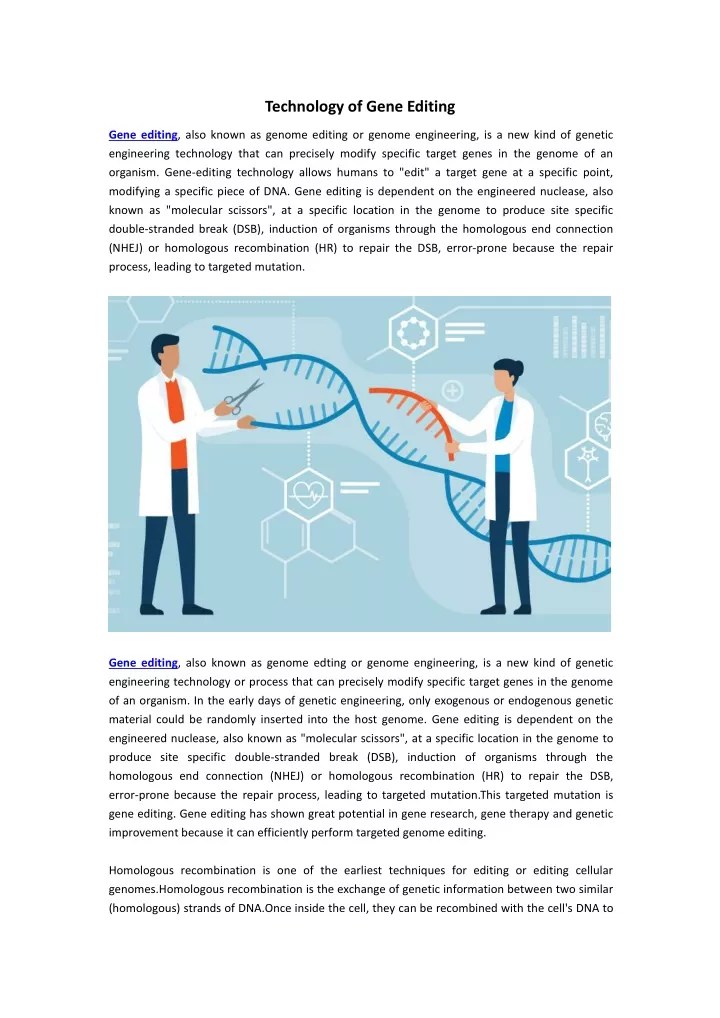 technology of gene editing