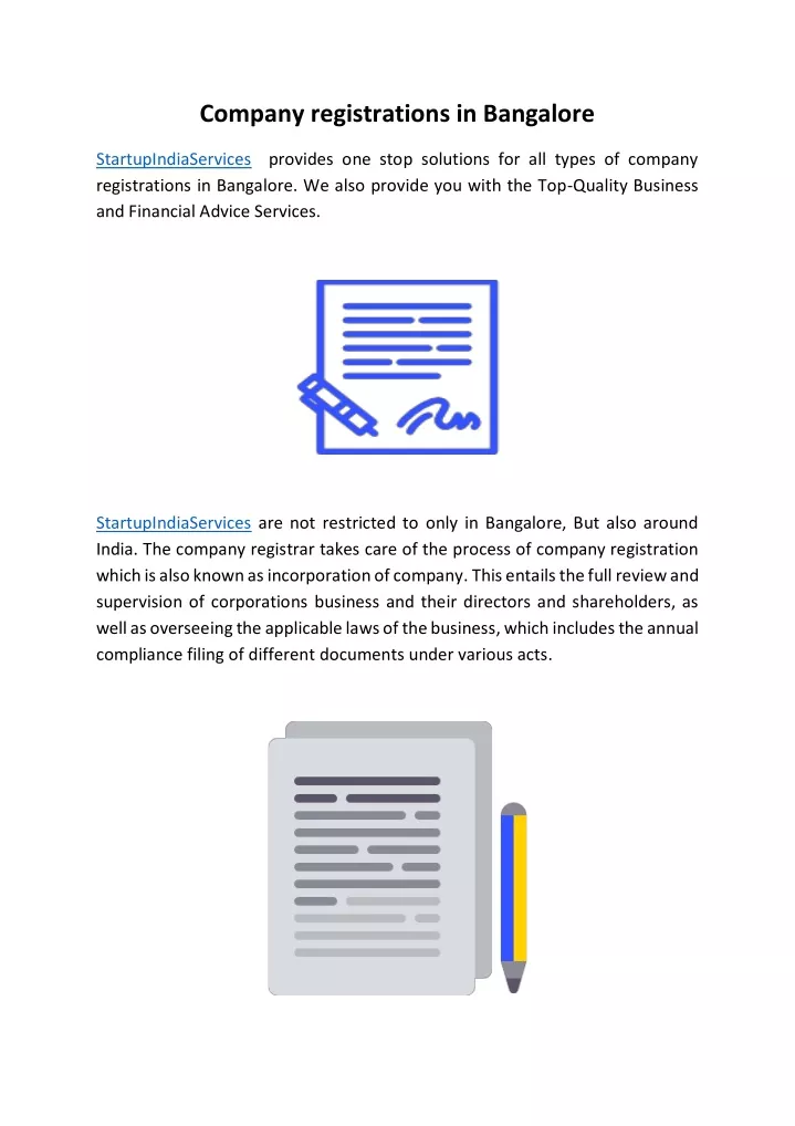 company registrations in bangalore