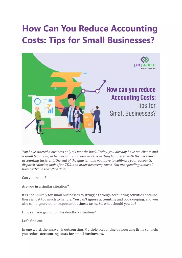 how can you reduce accounting costs tips