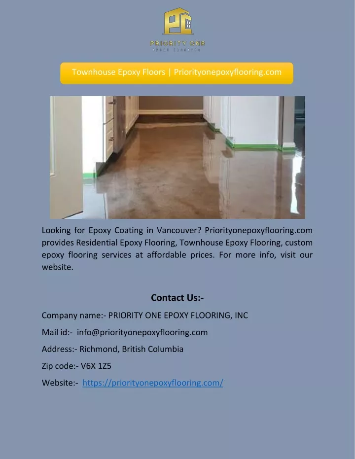 townhouse epoxy floors priorityonepoxyflooring com