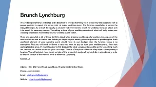 brunch lynchburg