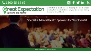 specialist mental health speakers for your events