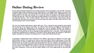 online dating review