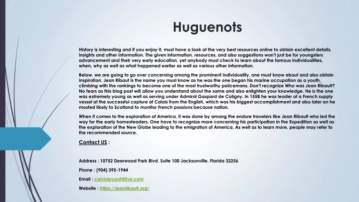 huguenots