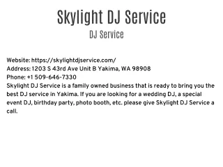 Skylight DJ Service