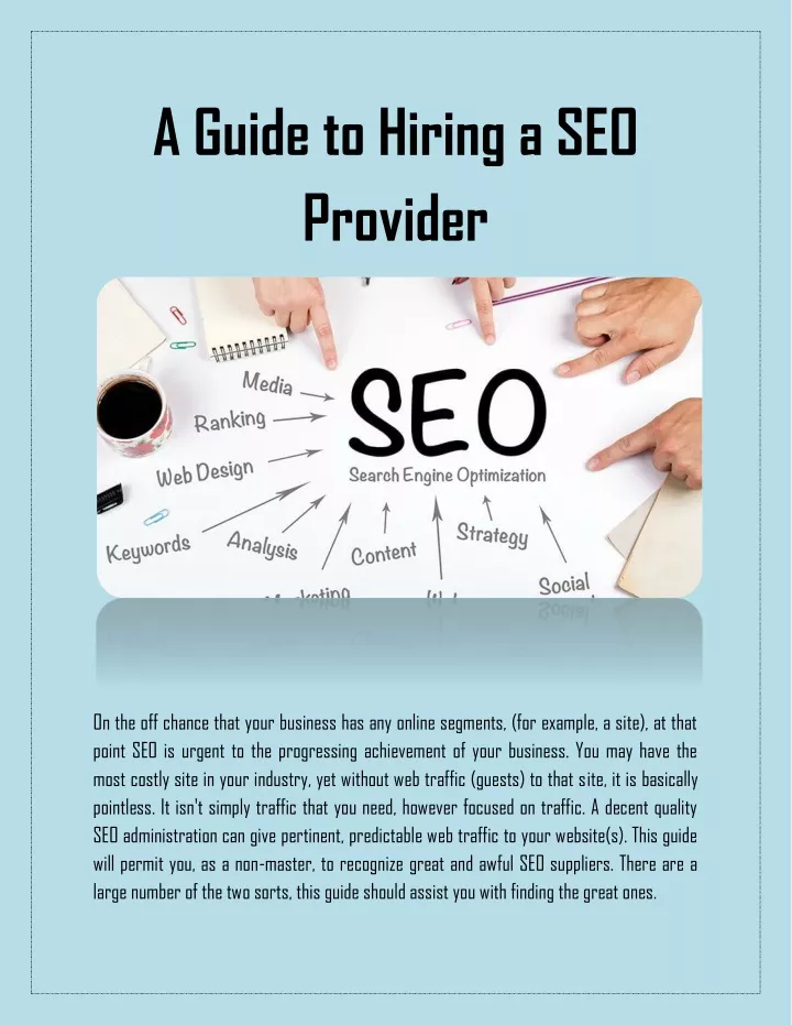 a guide to hiring a seo provider