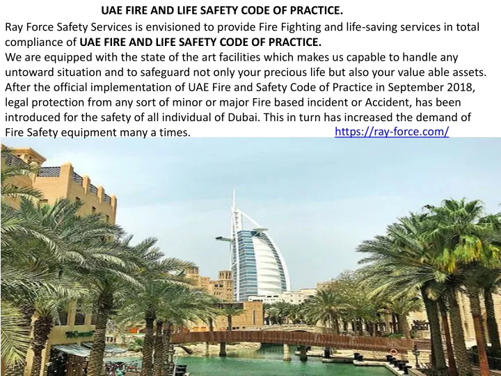 uae fire and life safety code of practice