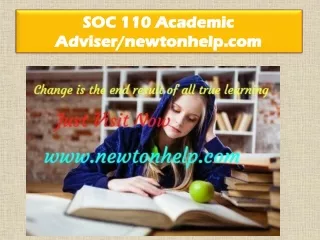 SOC 110 Academic Adviser/Newtonhelp. Com