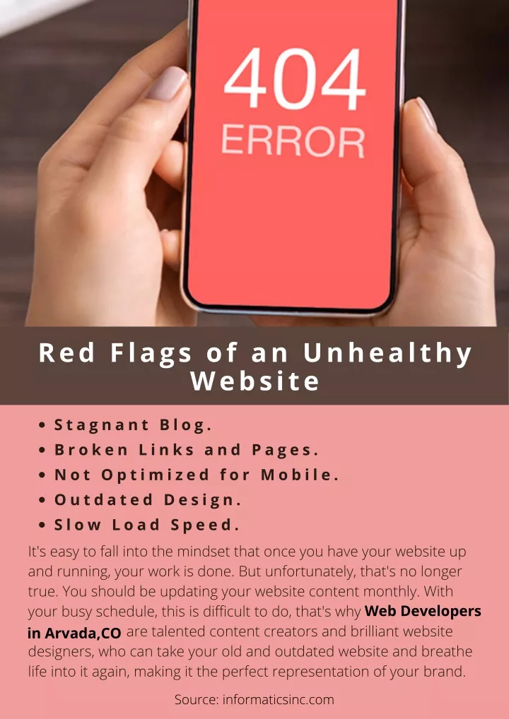 red flags of an unhealthy website