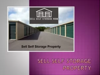 sell self storage property
