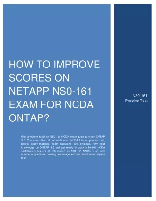 how to improve scores on netapp ns0 161 exam