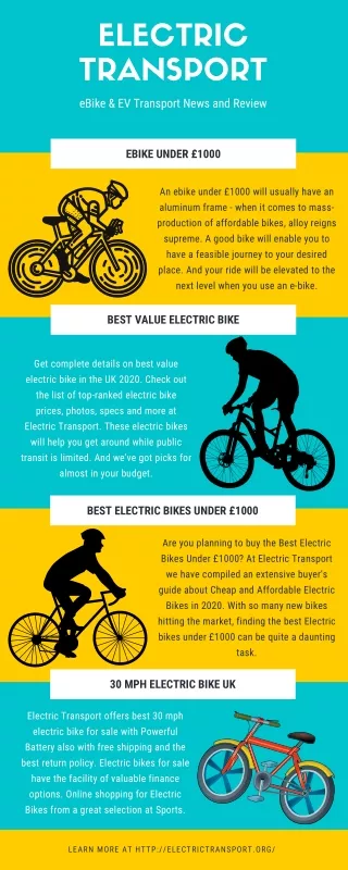 Top 10 Best Electric Bikes under £1000 at Electric Transport