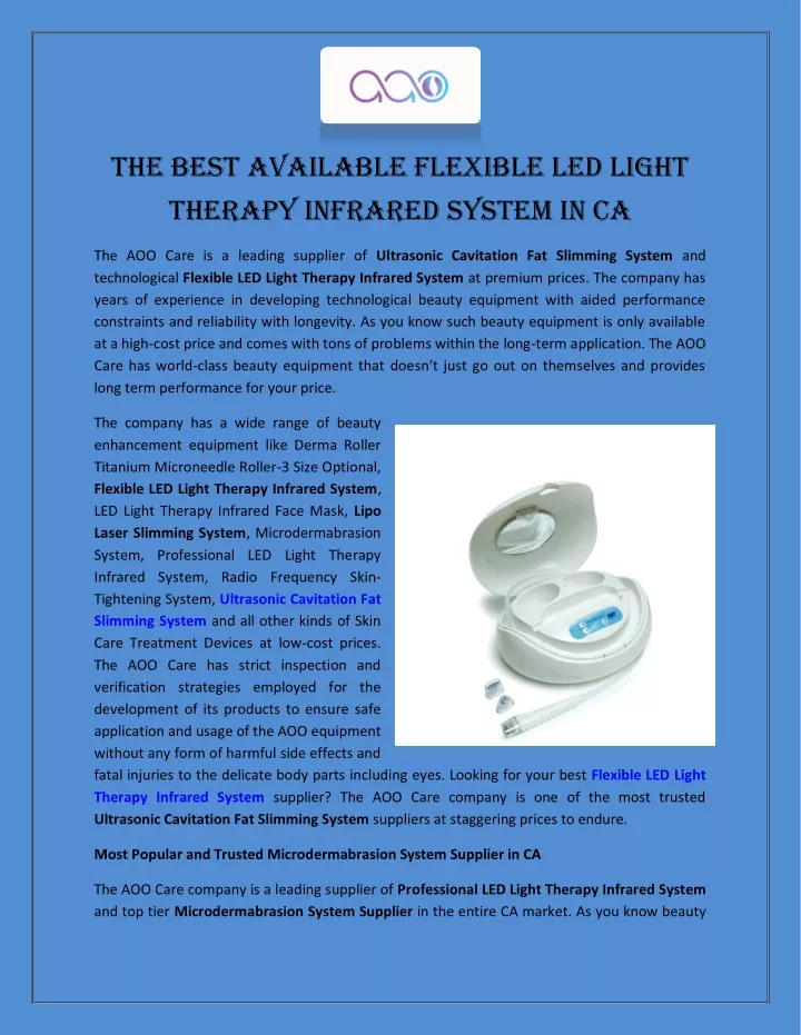 the best available flexible led light therapy