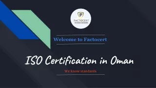 ISO Certification in Oman | ISO Consultant Company