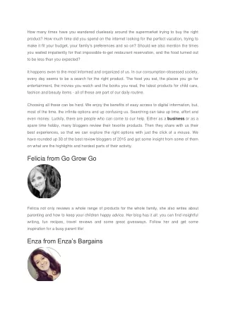 Best Review Blogs on the internet
