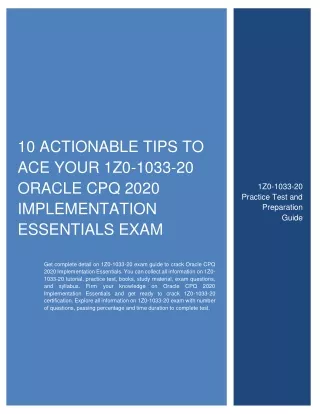 10 actionable tips to ace your 1z0 1033 20 oracle