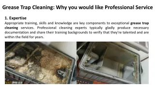 Grease Trap Cleaning: Why you would like Professional Service