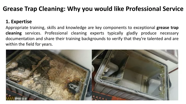 grease trap cleaning why you would like