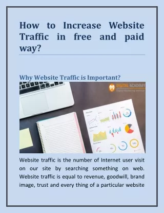 How   to   Increase   Website Traffic    in    free    and    paid way?